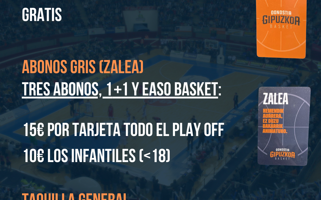 PLAY OFF | PRECIOS DE ABONOS Y ENTRADAS